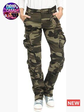 Women's Cargo Pants with 8 Pockets Stretch Cotton Casual Work Travel Relaxed Fit